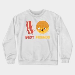 Bacon and Waffles Best Friends Matching Couple Crewneck Sweatshirt